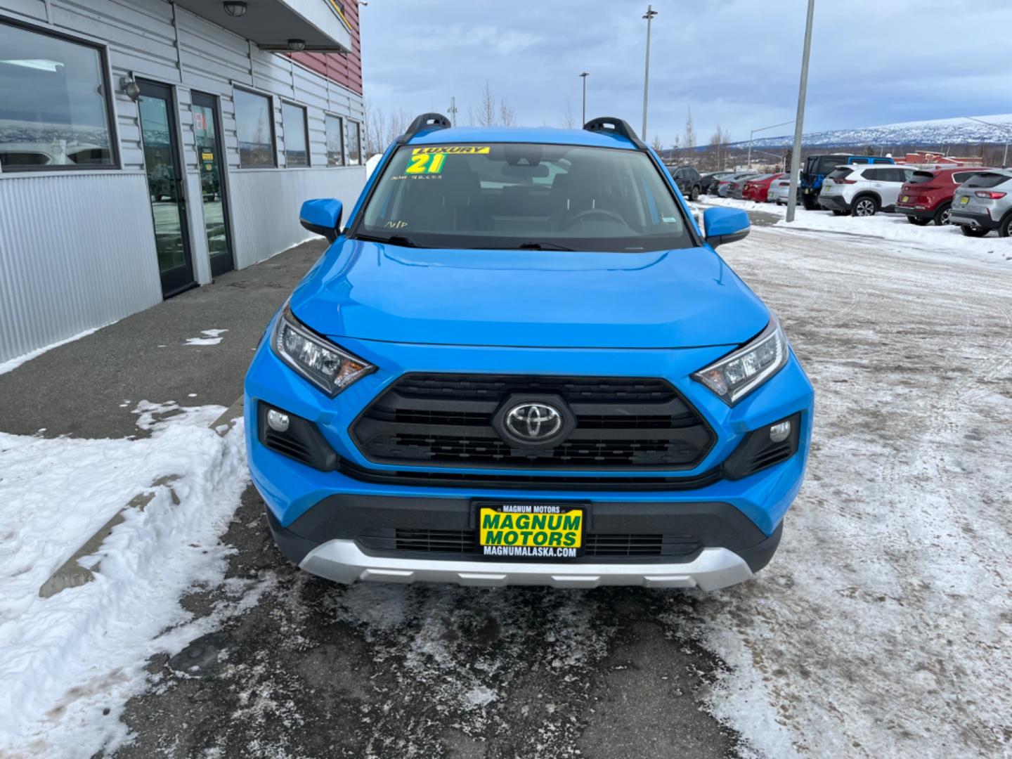 2021 Blue Toyota RAV4 Adventure AWD (2T3J1RFV7MW) with an 2.5L L4 DOHC 16V engine, 8A transmission, located at 1960 Industrial Drive, Wasilla, 99654, (907) 274-2277, 61.573475, -149.400146 - Photo#7